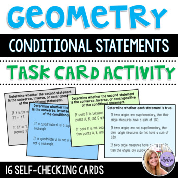Preview of Geometry - Conditional Statements Task Cards