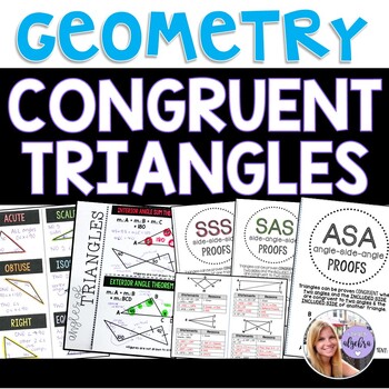 Preview of Geometry - Congruent Triangles Bundle - Chapter 4
