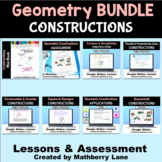 Geometry Constructions Bundle Assessments and Digital Less
