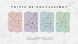 Geometry Constructions Project with Points of Concurrency