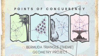 Preview of Geometry Constructions Project with Points of Concurrency {Treasure Hunt Theme}