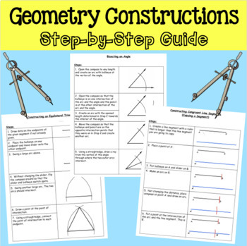 Preview of Geometry Constructions Step-by-Step Guide