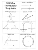 Geometry Constructions Step-by-Step Instructions Study Guide