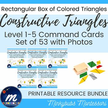 Preview of Geometry Constructive Triangles Command Cards for Set 1 Bundle