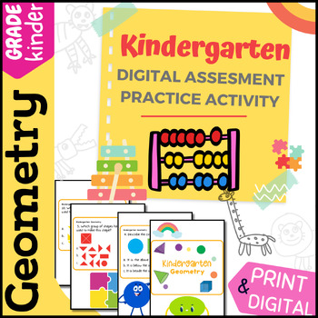 Preview of Geometry Curriculum - Assessment & Practice Activity for Kindergarten Adventure