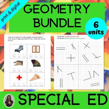 Preview of Geometry Curriculum for Special Education with digital resource 7 Units 20 weeks