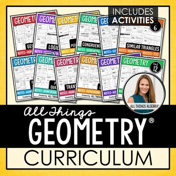 Preview of Geometry Curriculum (with Activities) | All Things Algebra®