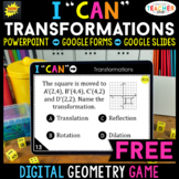 Geometry DIGITAL I CAN Math Game | Transformations | FREE