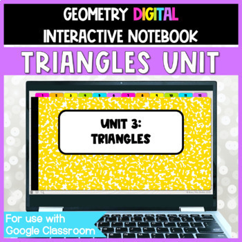 Preview of Geometry DIGITAL Interactive Notebook:  Triangles Unit