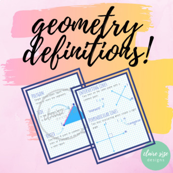 Preview of Geometry Definitions