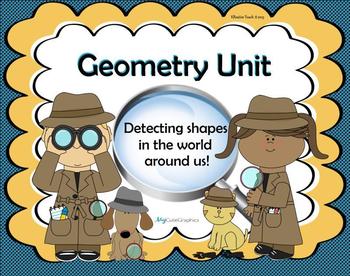 Preview of Geometry:  Detecting Shapes in the World Around Us!  (SmartBoard Unit)