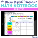 Geometry Digital Interactive Notebook for 5th Grade
