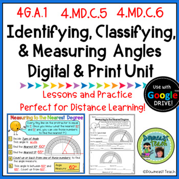 Preview of Geometry Digital Unit 3: Identify, Classify, and Measure Angles with Protractors