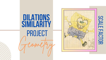 Preview of Geometry Dilations Cartoon/Logo Project for Similarity Unit