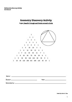 Preview of Geometry Discovery Activity - Pascal's Triangle and Points around the Circle