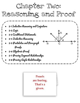 Preview of Geometry Guided Notes-Beginning of Proofs!!!