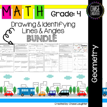 Preview of Geometry: Drawing & Identifying Lines & Angles 4.G.1 PACK