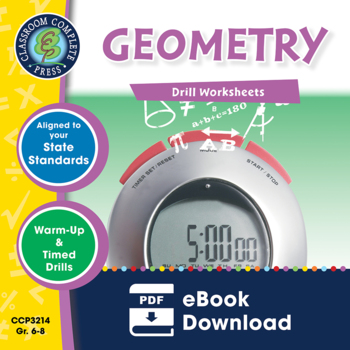Preview of Geometry - Drill Sheets Gr. 6-8