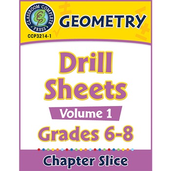 Preview of Geometry - Drill Sheets Vol. 1 Gr. 6-8
