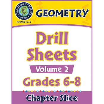 Preview of Geometry - Drill Sheets Vol. 2 Gr. 6-8