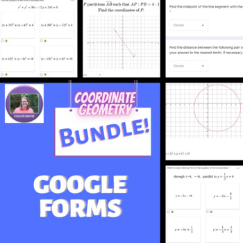 Preview of Geometry:  ENTIRE Unit Coordinate Geometry Mini Formative Assessments