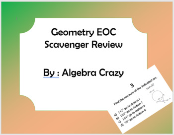 Preview of Geometry EOC Scavenger Review