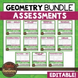 Geometry Editable Assessments BUNDLE