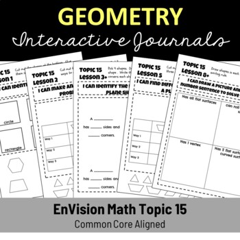 Preview of Geometry EnVision Math Topic 15 Interactive Journal/Notebook