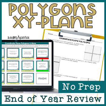 Preview of Geometry End of Year EOC Review Coordinate Plane Polygons