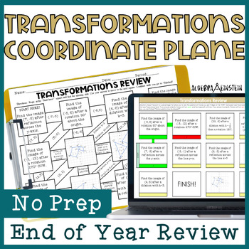 Preview of Geometry End of Year EOC Review Transformations