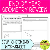 Geometry End of Year Review Activity - EOC Review Workshee