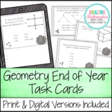 Geometry End of Year Task Cards - PDF & Digital