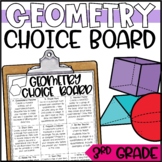 Geometry Enrichment Activities for 3rd Grade - Math Menu, 