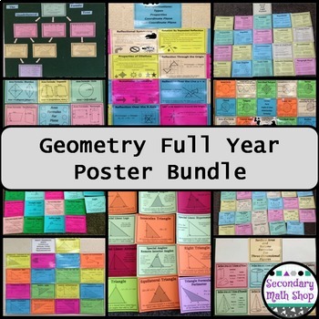 Preview of Wall Posters - Geometry Entire Year  Complete Bundle!