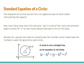 Geometry: Equations of a Circle by Math with John Wilson | TPT