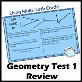 Geometry Task Card Review for Reasoning Proof Midpoint Dis
