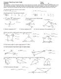 Geometry Final Exam Review Study Guide Fall 2011 with Answ