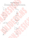 Geometry - Find Missing Angle of Triangle Guided Practice 