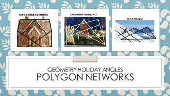 Preview of Geometry Finding Angles (Polygon Networks) - Winter/Holiday Theme