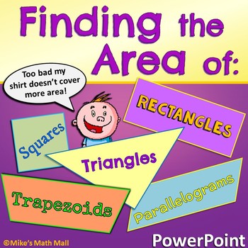 Preview of Area of Parallelograms, Triangles, and Trapezoids (PowerPoint Only)