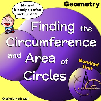 Preview of Circumference and Area of Circles (Bundled Unit) CCSS Aligned