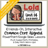 Geometry First Grade Math Lessons, Guided Math, Worksheets