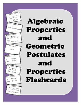 Preview of Geometry Flashcards: Beginning Properities and Postulates