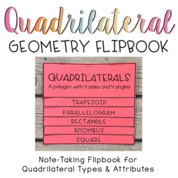 Preview of Geometry Flipbook for Quadrilaterals │ Quadrilateral Classification Notes