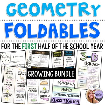 Preview of Geometry - Foldable Bundle for the First Half of the Year