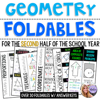 Preview of Geometry Foldables - Second Half of the Year BUNDLE