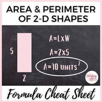 Preview of Geometry Formulas- Finding Circumference of Circles and Areas of 2D shapes