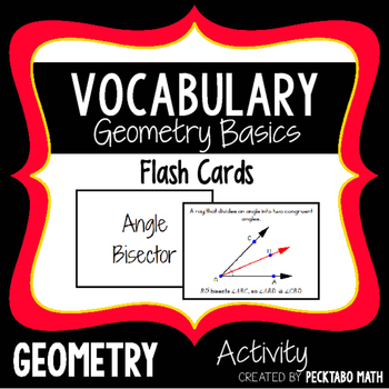 Preview of Geometry Foundations Vocabulary 36 Flash Cards
