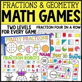 Geometry & Fraction Games, 2D & 3D Shapes, Halves, Thirds,