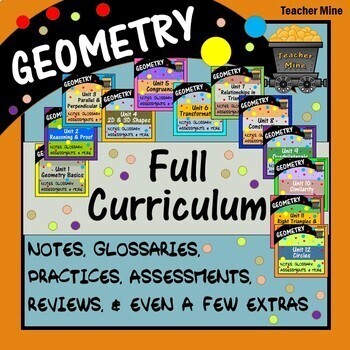 Preview of Geometry Full Curriculum Bundle